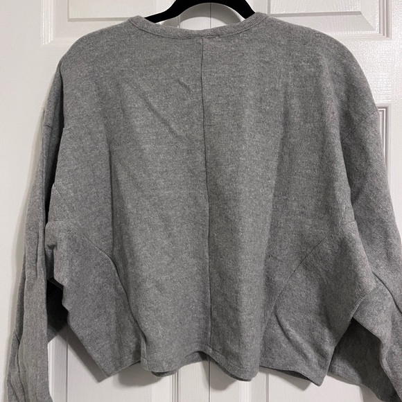 Zara grey sweater with a lace tie design in size small - Picture 4 of 4